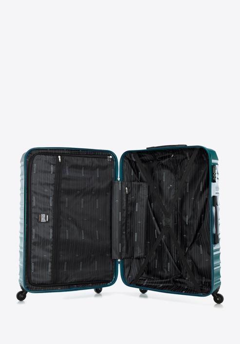 Nagyméretű bőrönd poggyászcímkével, zöld, 56-3A-313-01Z, Fénykép 6
