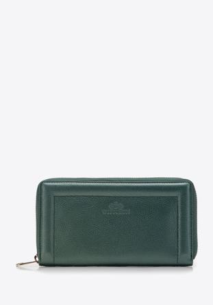 Nagymértű dekoratív női bőr pénztárca, zöld, 14-1-936-0, Fénykép 1