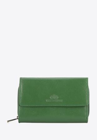 Női pénztárca erezetes bőrből, zöld, 14-1-049-L0, Fénykép 1