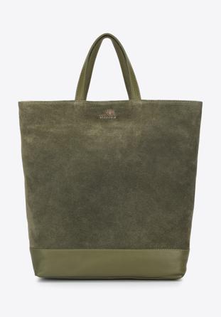 Női bőr shopper táska hátizsák funkcióval, zöld, 95-4E-019-Z, Fénykép 1