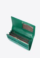 Női lakkbőr monogramos pénztárca, zöld, 34-1-075-FF, Fénykép 3