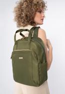 Női nylon hátizsák hosszú fogantyúkkal, zöld, 98-4Y-101-P, Fénykép 15