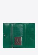 Női pénztárca, monogrammal dombornyomott lakkozott bőrből, zöld, 34-1-413-FF, Fénykép 2