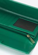 Női pénztárca, monogrammal dombornyomott lakkozott bőrből, zöld, 34-1-413-FF, Fénykép 5
