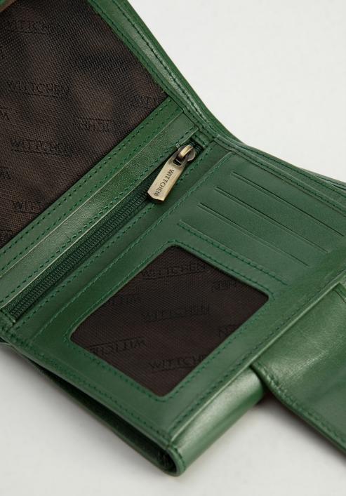 Női bőr pénztárca elegáns patenttal, zöld, 14-1-048-L5, Fénykép 6