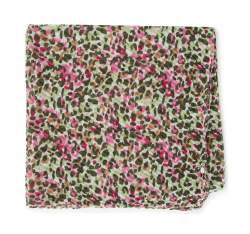 Pettyes redőzött női sál, zöld-rózsaszín, 94-7D-X06-3, Fénykép 1