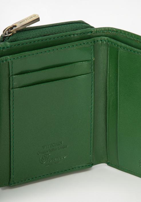 Sima felületű, kétoldalas női bőr pénztárca, zöld, 14-1-121-L0, Fénykép 6