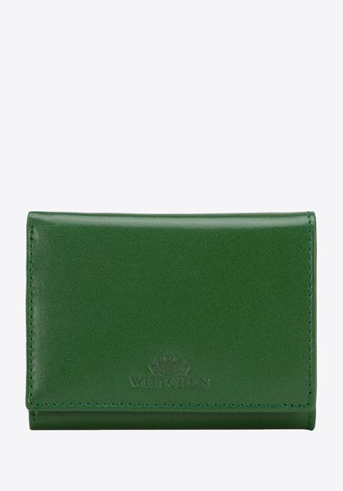 Sima felületű, kisméretű női bőr pénztárca, zöld, 14-1-913-LB, Fénykép 1
