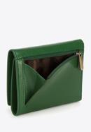 Sima felületű, kisméretű női bőr pénztárca, zöld, 14-1-913-LB, Fénykép 4