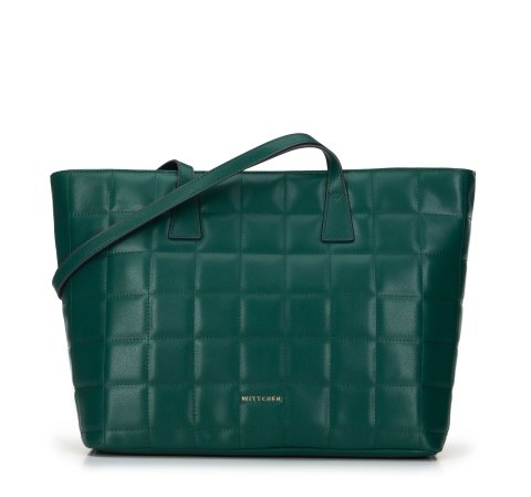 Steppelt női bőr shopper táska, zöld, 95-4E-657-1, Fénykép 1