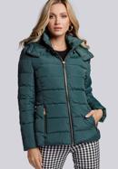 Steppelt női kabát zsebekkel, zöld, 93-9N-103-Z-2XL, Fénykép 1