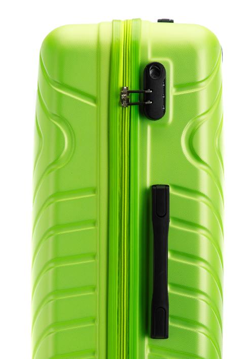 ABS Nagy bőrönd geometriai mintával, zöldcitrom zöld, 56-3A-753-11, Fénykép 8