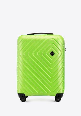 Geometrikus kialakítású kabinbőrönd, zöldcitrom zöld, 56-3A-751-86, Fénykép 1