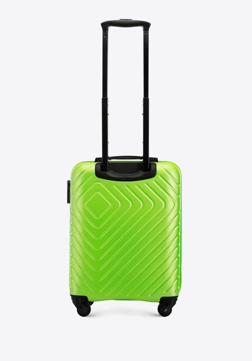 ABS Geometrikus kialakítású kabinbőrönd, zöldcitrom zöld, 56-3A-751-11, Fénykép 3