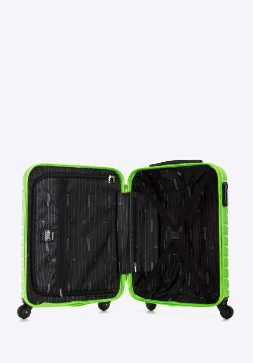ABS Geometrikus kialakítású kabinbőrönd, zöldcitrom zöld, 56-3A-751-11, Fénykép 5