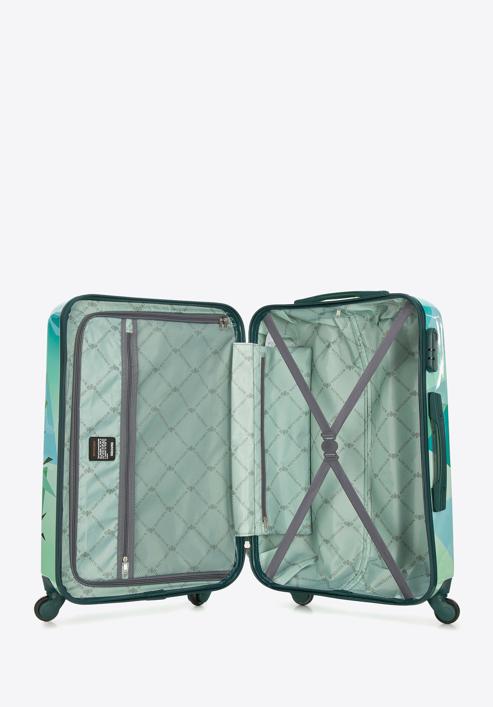 ABS közepes bőrönd mintás, zöldes-kék, 56-3A-642-C, Fénykép 5