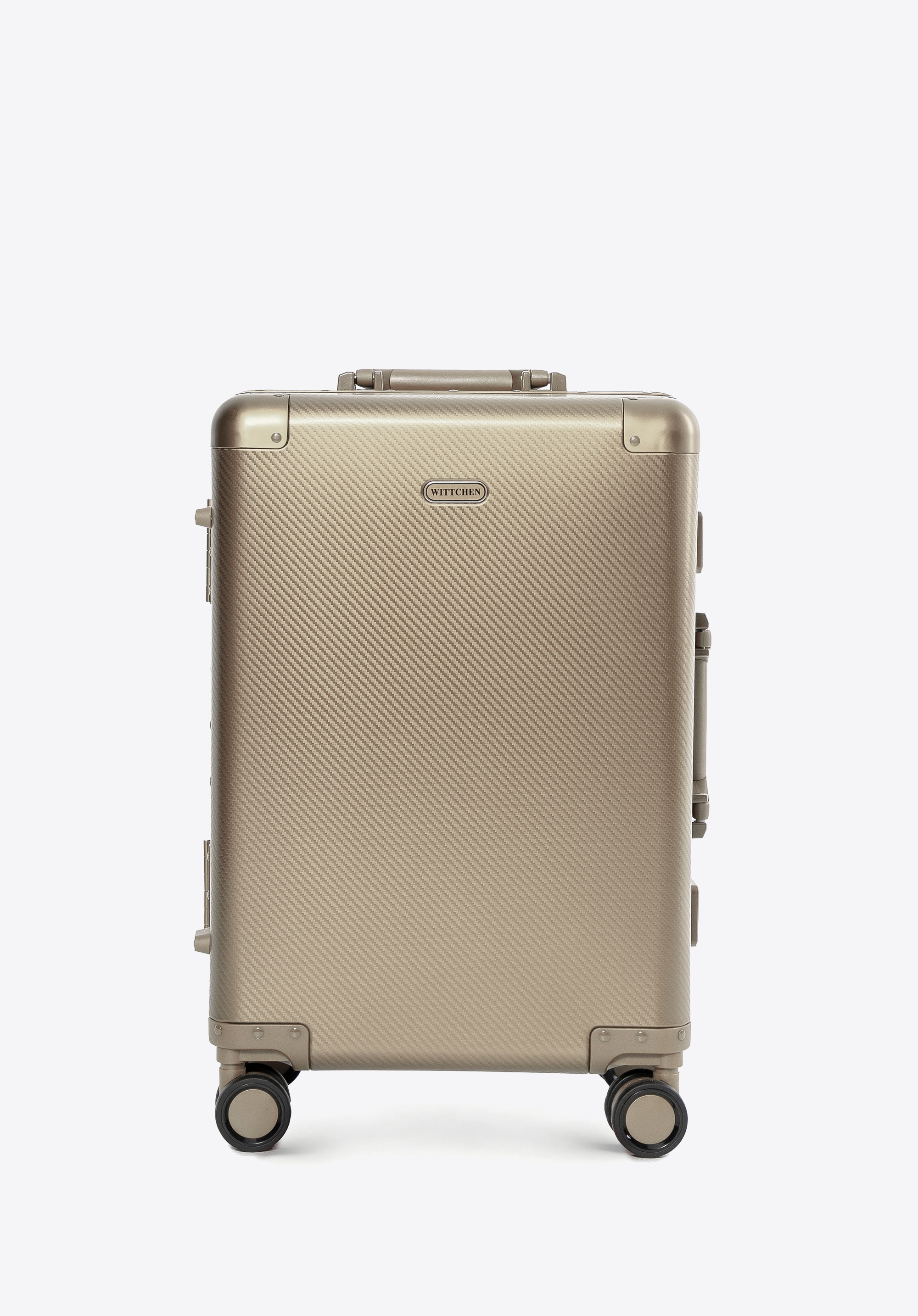 Маленька алюмінієва валіза на колесах, золотий, 56-3H-101-86M, Фото 1