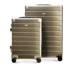 Комплект алюминиевых чемоданов, золотой, 56-3H-10S-86, Фотография 1
