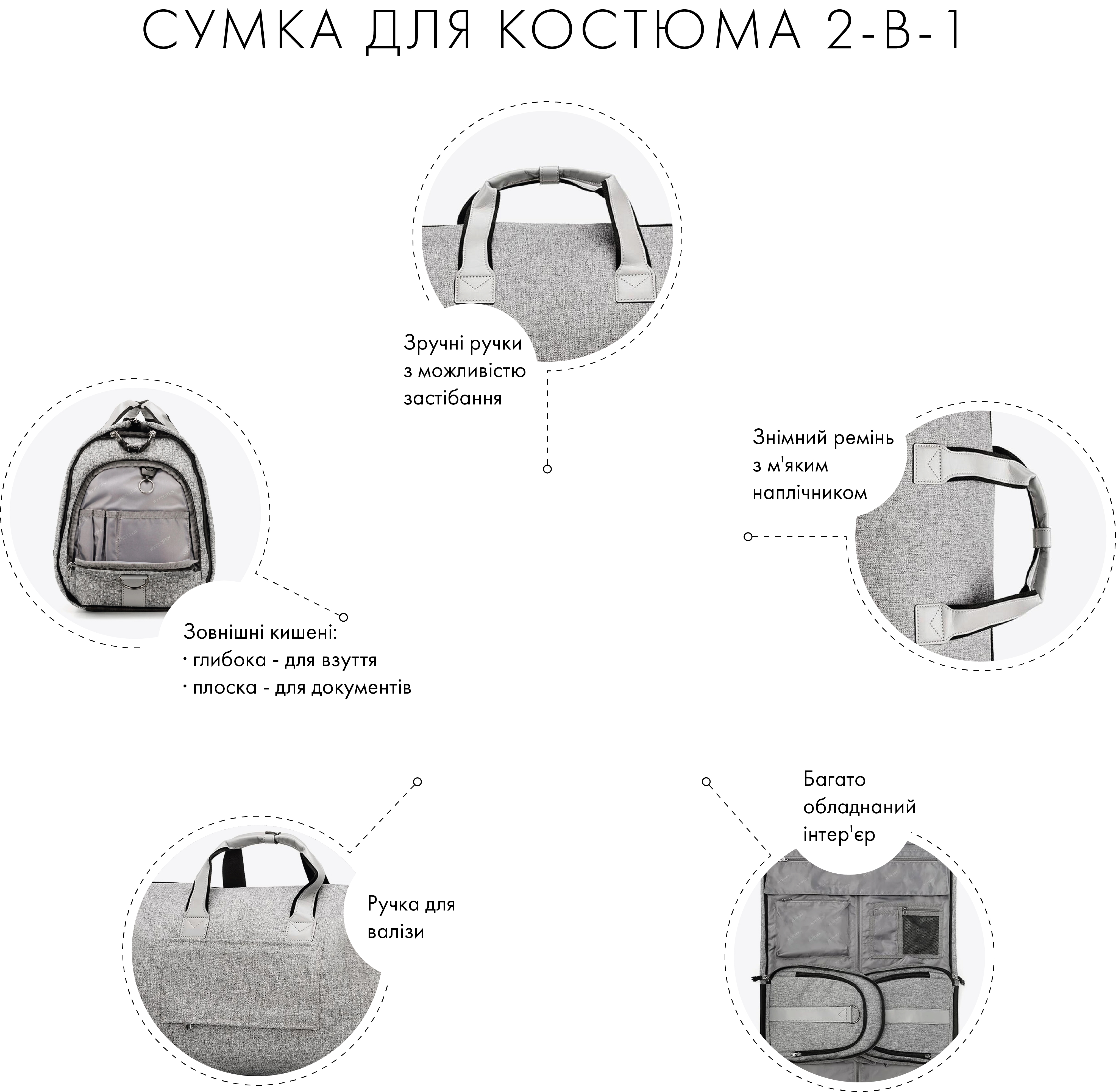 Сумки для костюма 2-в-1
