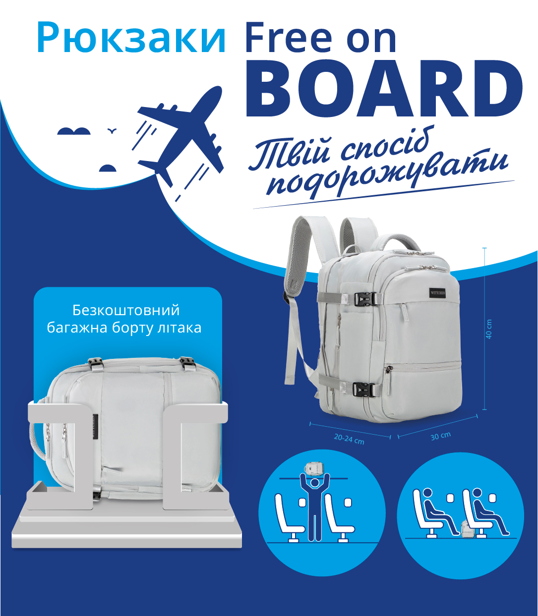 Багатофункціональний рюкзак для літака
