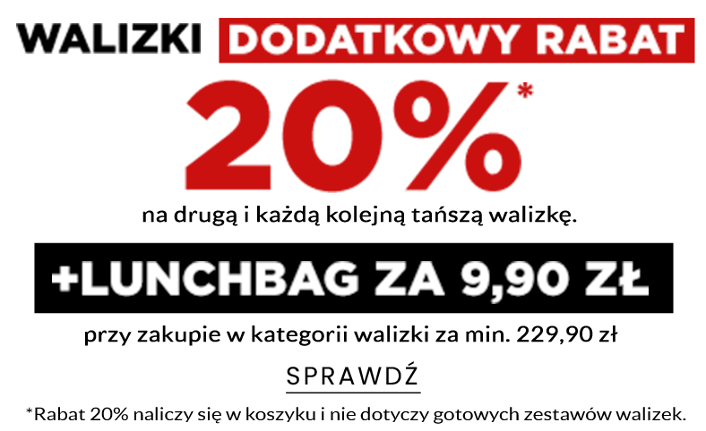 Extra 20% walizki