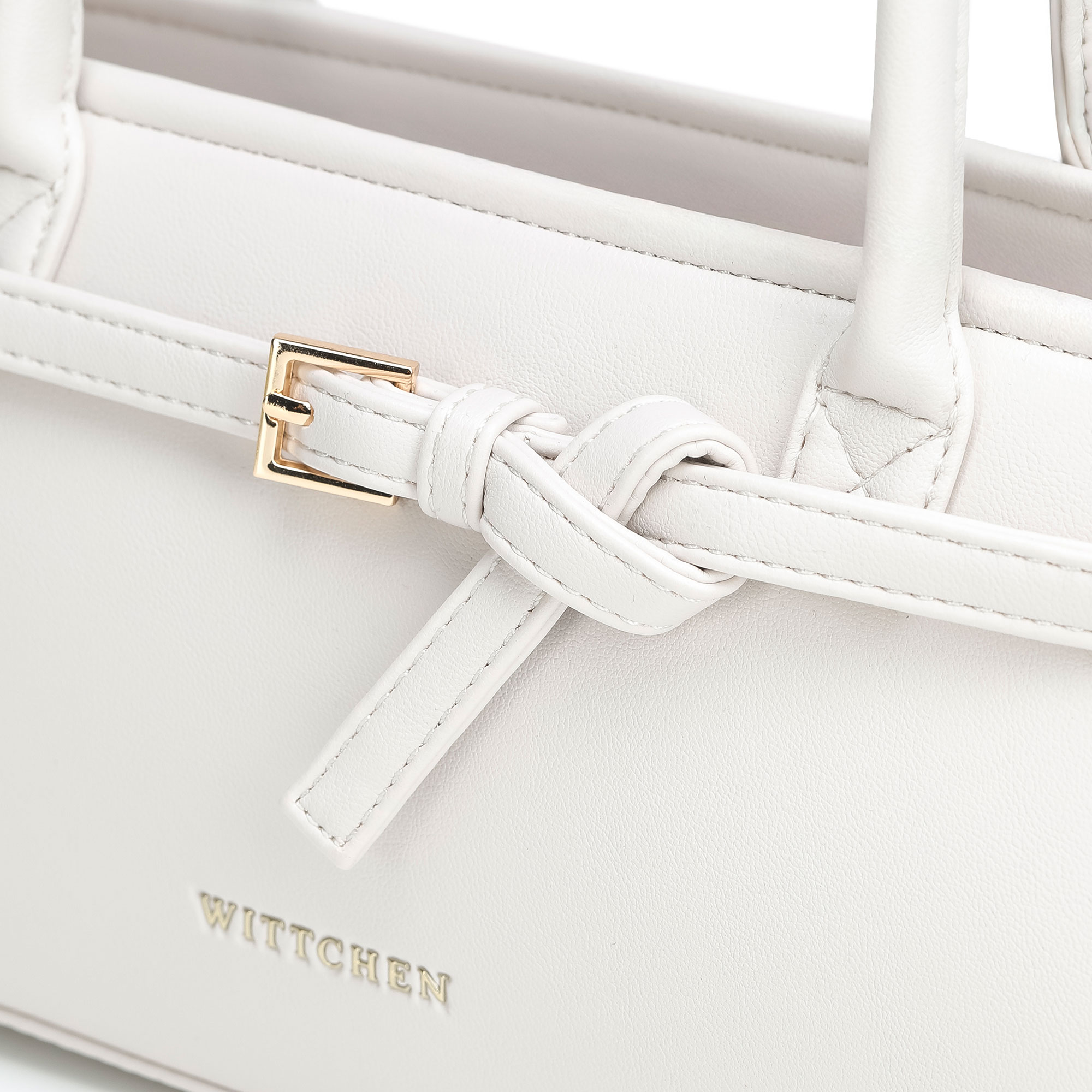 Smotanová dámska crossbody kabelka Wittchen z imitácie kože, Vyberte variant lomená biela