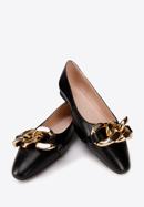 Shoes, black-gold, 94-D-500-1S-37, Photo 7