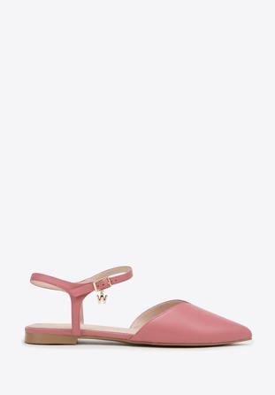 Leather low heel slingbacks, pink, 98-D-952-P-36, Photo 1
