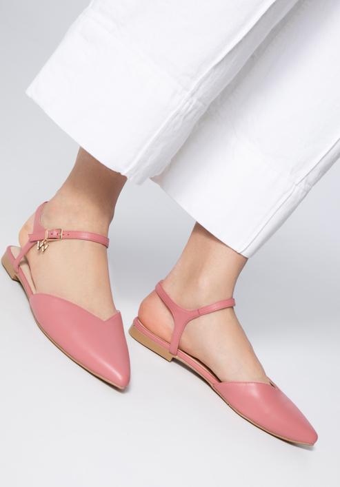 Leather low heel slingbacks, pink, 98-D-952-0-35, Photo 15