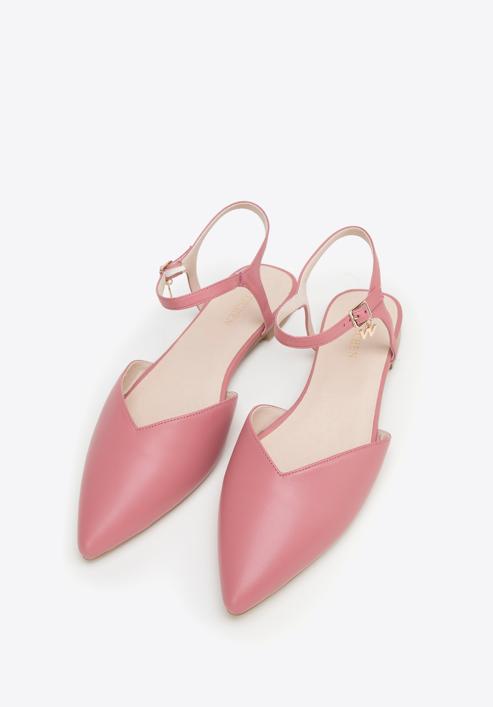Leather low heel slingbacks, pink, 98-D-952-1-36, Photo 2