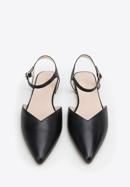 Leather low heel slingbacks, black, 98-D-952-0-37, Photo 3