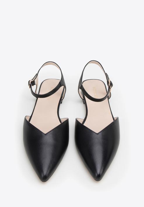 Leather low heel slingbacks, black, 98-D-952-0-39, Photo 3