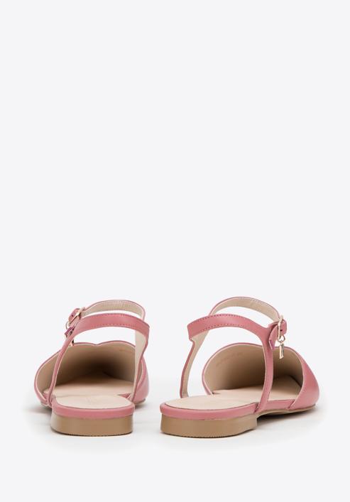 Leather low heel slingbacks, pink, 98-D-952-P-37, Photo 4