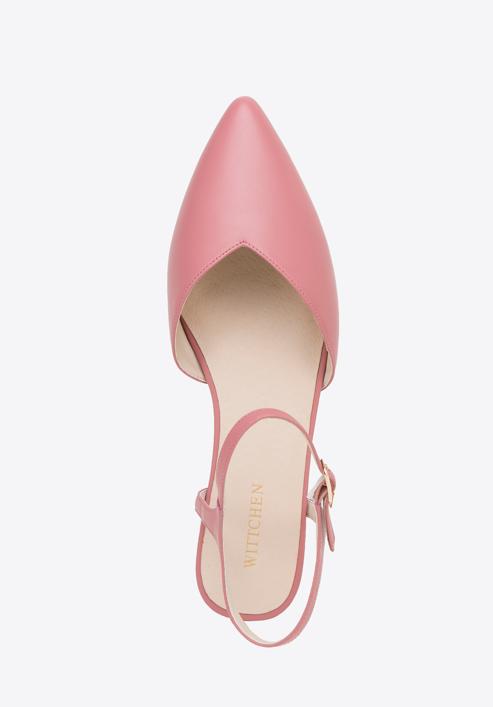 Leather low heel slingbacks, pink, 98-D-952-1-36, Photo 5