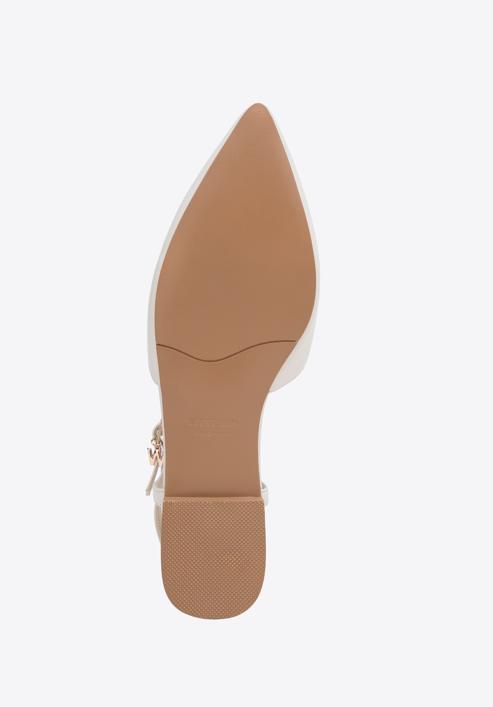 Leather low heel slingbacks, cream, 98-D-952-P-38, Photo 6