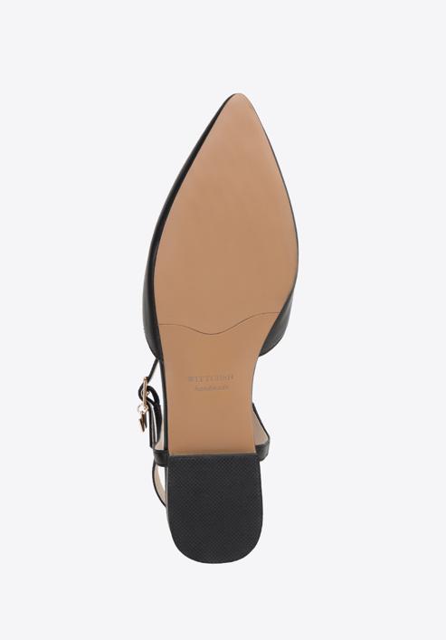 Leather low heel slingbacks, black, 98-D-952-1-40, Photo 6