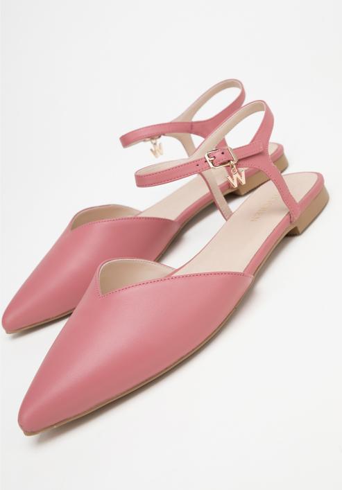 Leather low heel slingbacks, pink, 98-D-952-P-37, Photo 7