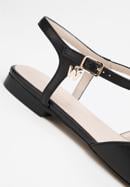 Leather low heel slingbacks, black, 98-D-952-1-38, Photo 8