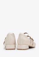 Classic leather double strap ballerina shoes, cream, 98-D-963-0-35, Photo 4