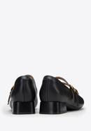 Classic leather double strap ballerina shoes, black, 98-D-963-1-36, Photo 4