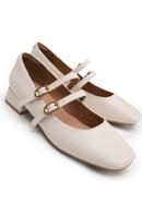 Classic leather double strap ballerina shoes, cream, 98-D-963-0-37, Photo 7