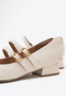Classic leather double strap ballerina shoes, cream, 98-D-963-0-37, Photo 8