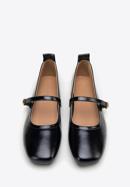 Leather strap ballerina shoes, black, 98-D-962-1-40, Photo 3