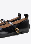 Leather strap ballerina shoes, black, 98-D-962-1-35, Photo 8