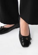 Leather ballerina shoes with buckle detail, black, 97-D-950-9-36, Photo 15