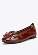 Leather ballerina shoes with buckle detail, burgundy, 97-D-950-9-37, Photo 7