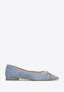 Suede horsebit ballerina shoes, blue, 98-D-956-F-37, Photo 1