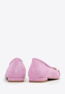 Suede horsebit ballerina shoes, light pink, 98-D-956-7-35, Photo 4