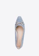 Suede horsebit ballerina shoes, blue, 98-D-956-7-41, Photo 5