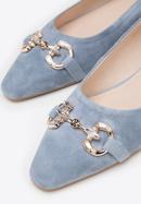 Suede horsebit ballerina shoes, blue, 98-D-956-7-35, Photo 8